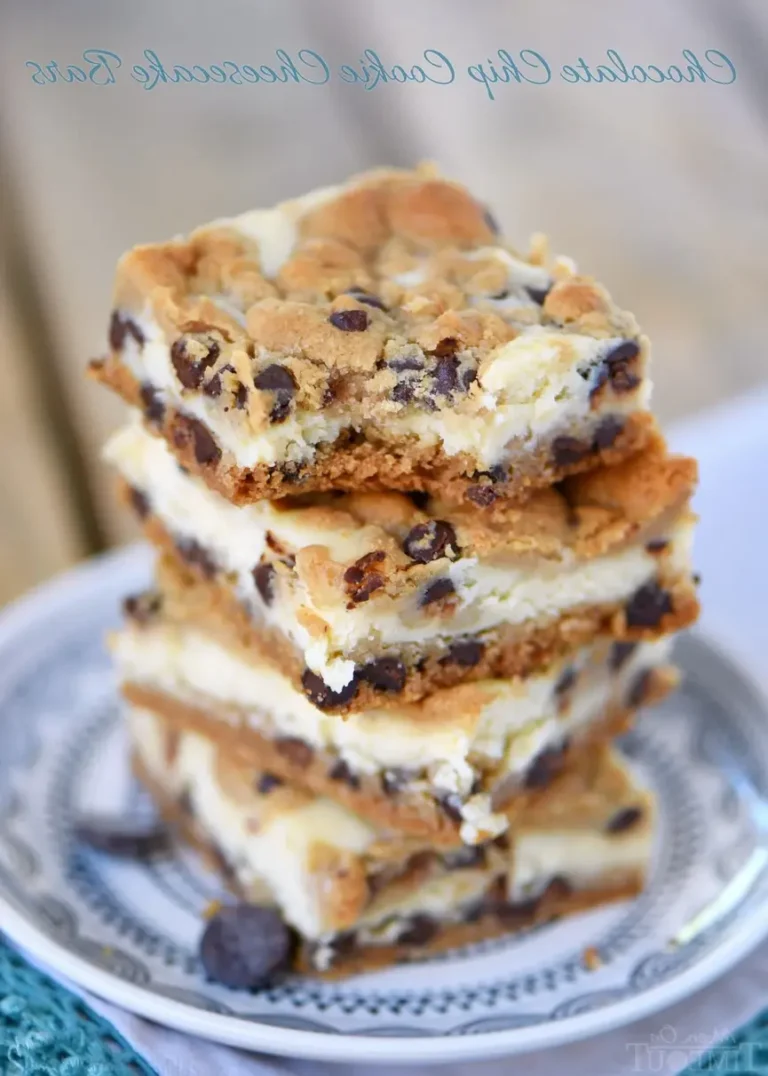 Chocolate Chip Cookie Cheesecake Bars