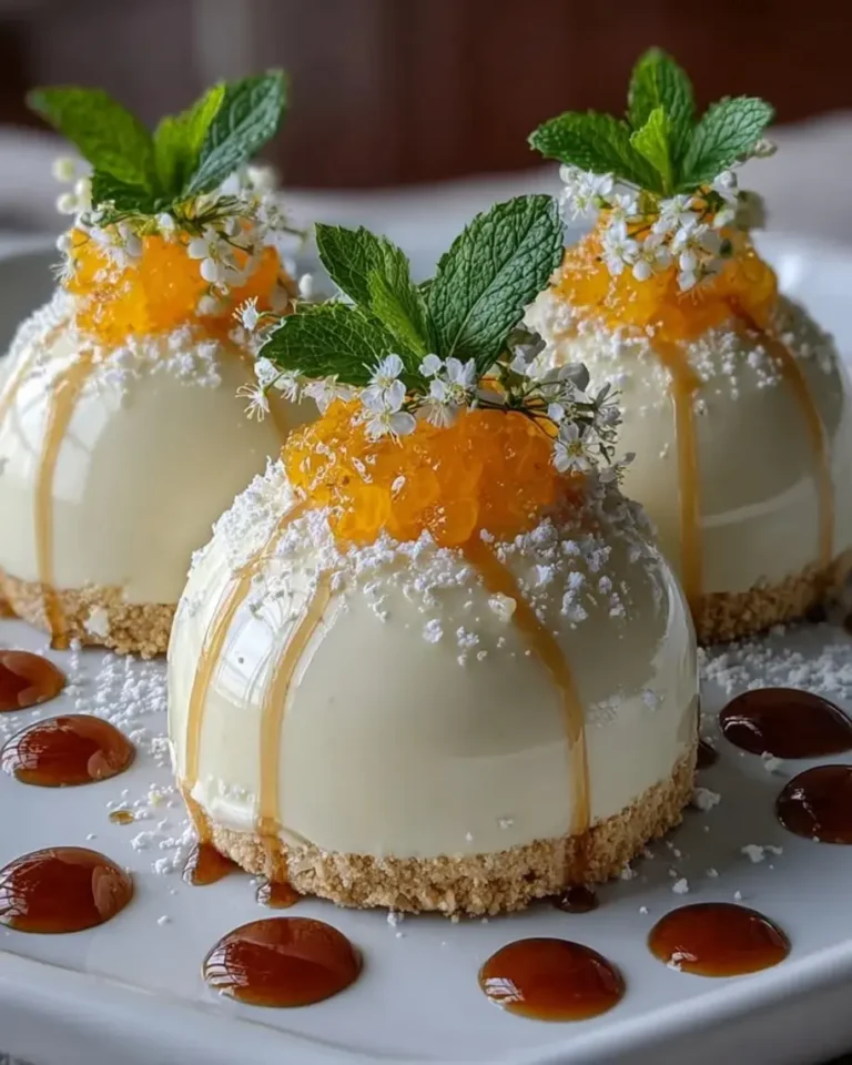 Stunning Opal White Chocolate Orange Blossom Domes