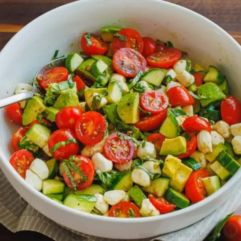 Tomato Cucumber Mozzarella Salad