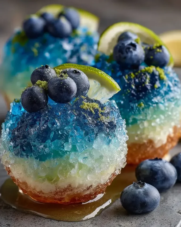 Lemon Blueberry Crystal Bombs with Cream Core