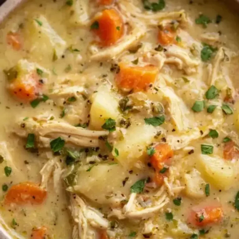 High Protein Chicken Pot Pie Soup