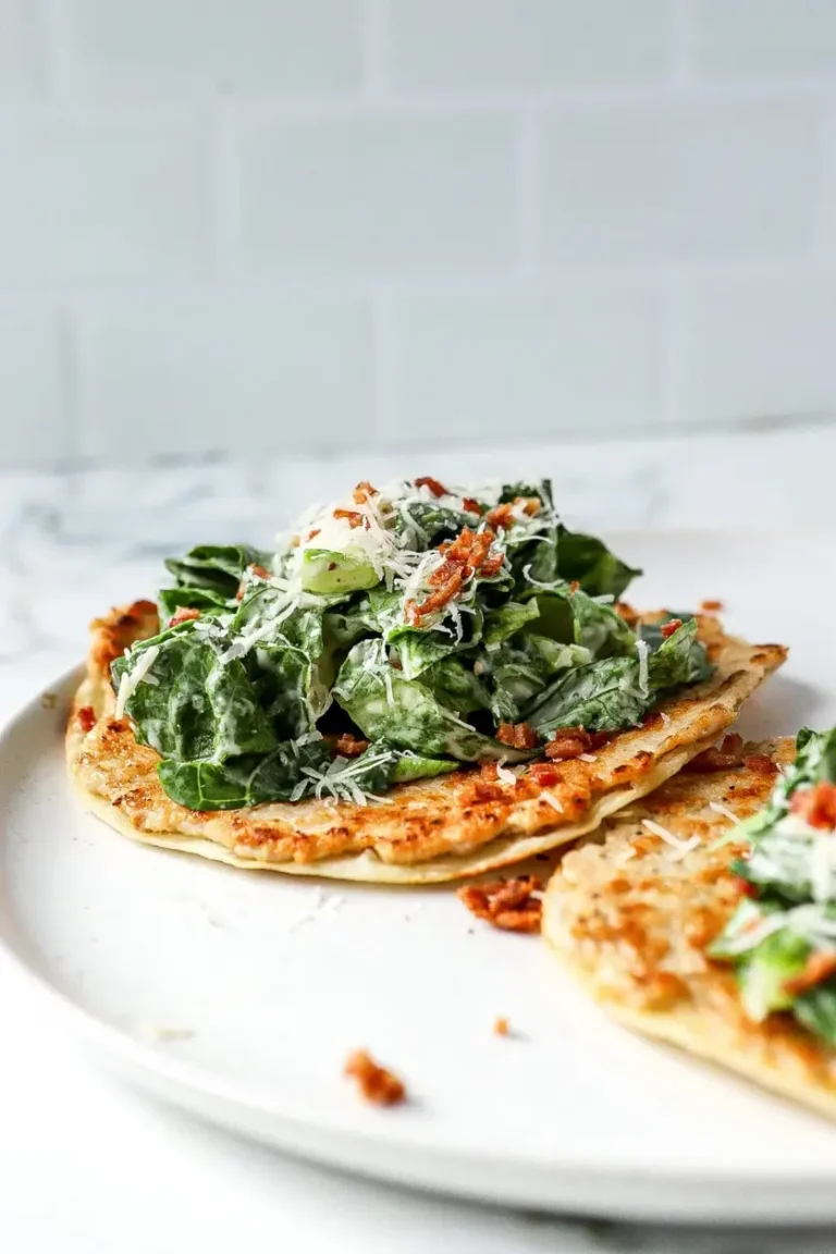 Smash Chicken Caesar Tacos