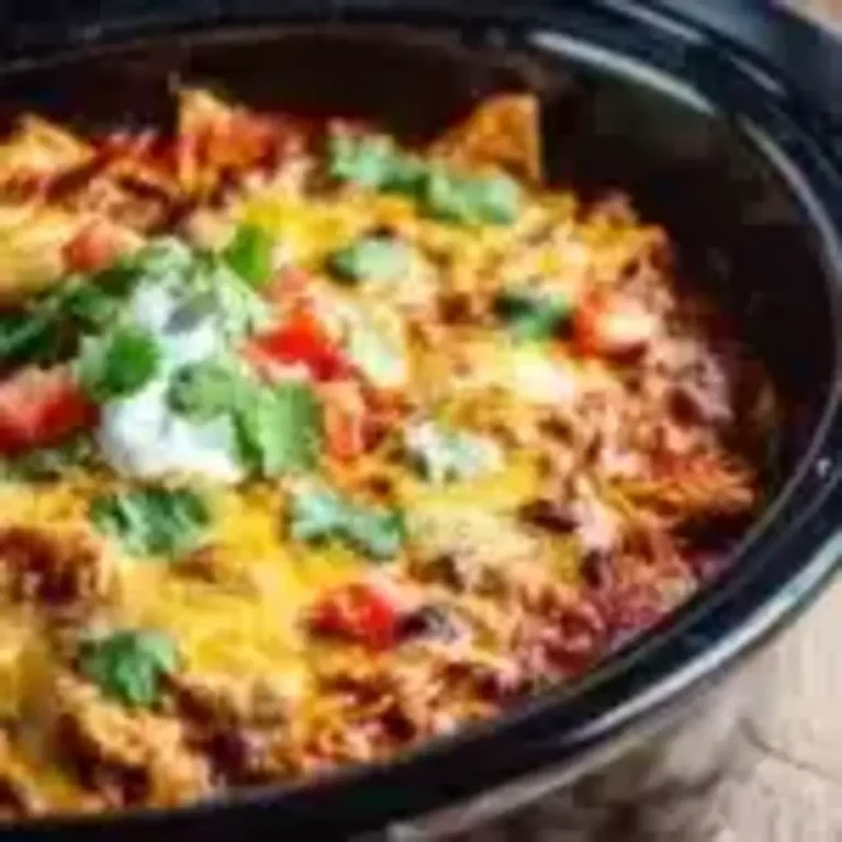 Crockpot Chicken Enchilada Casserole