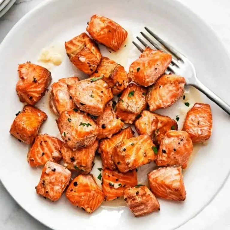 Air Fryer Salmon Bites (Lemon Garlic Butter)