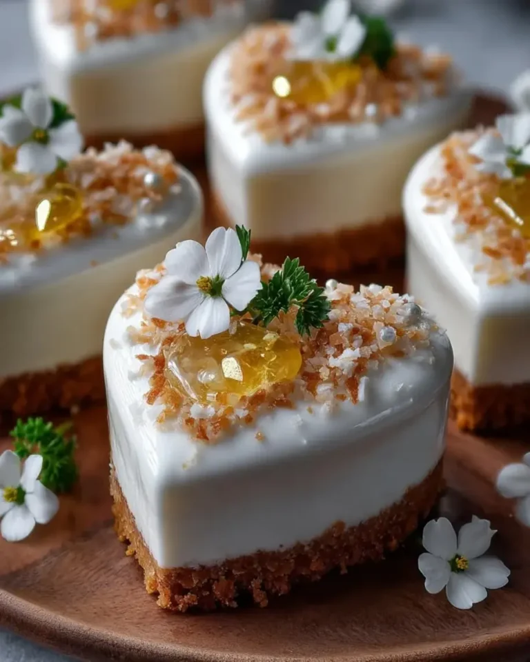 No-Bake Lemon Coconut Cloud Hearts Dessert Recipe