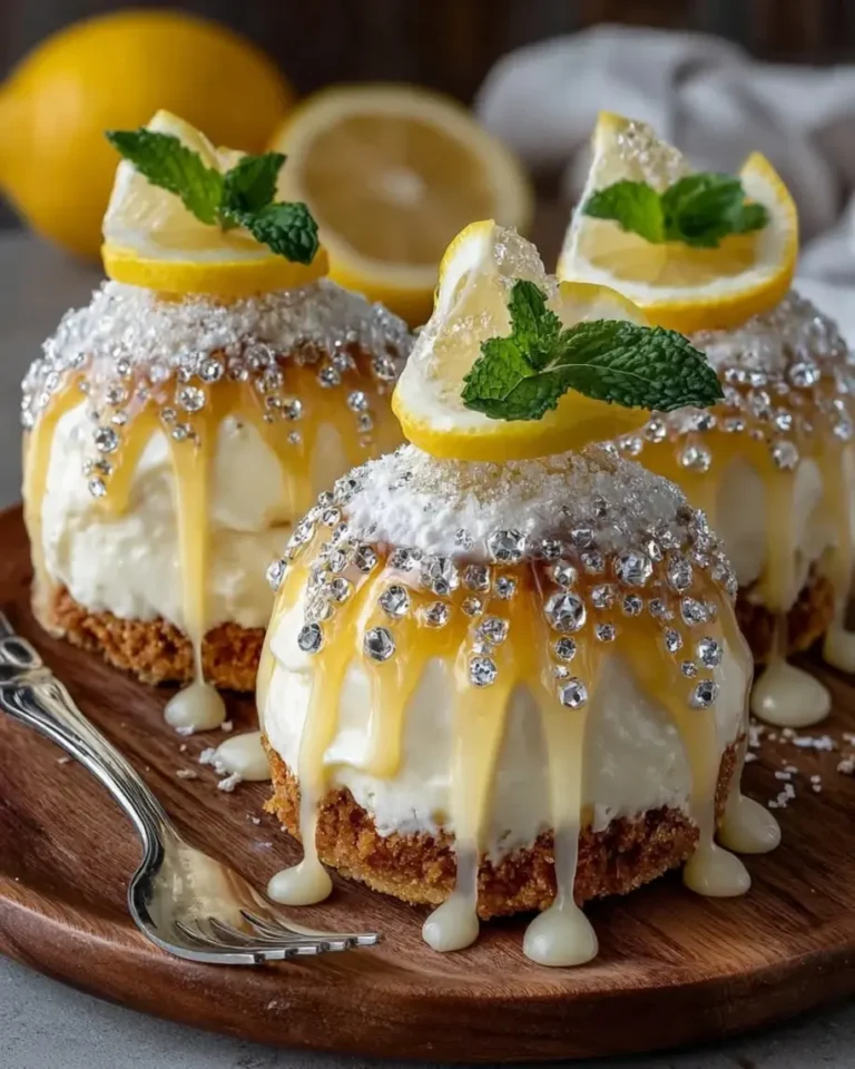 Stunning Lemon Cheesecake Domes with Crystal Glaze Recipe