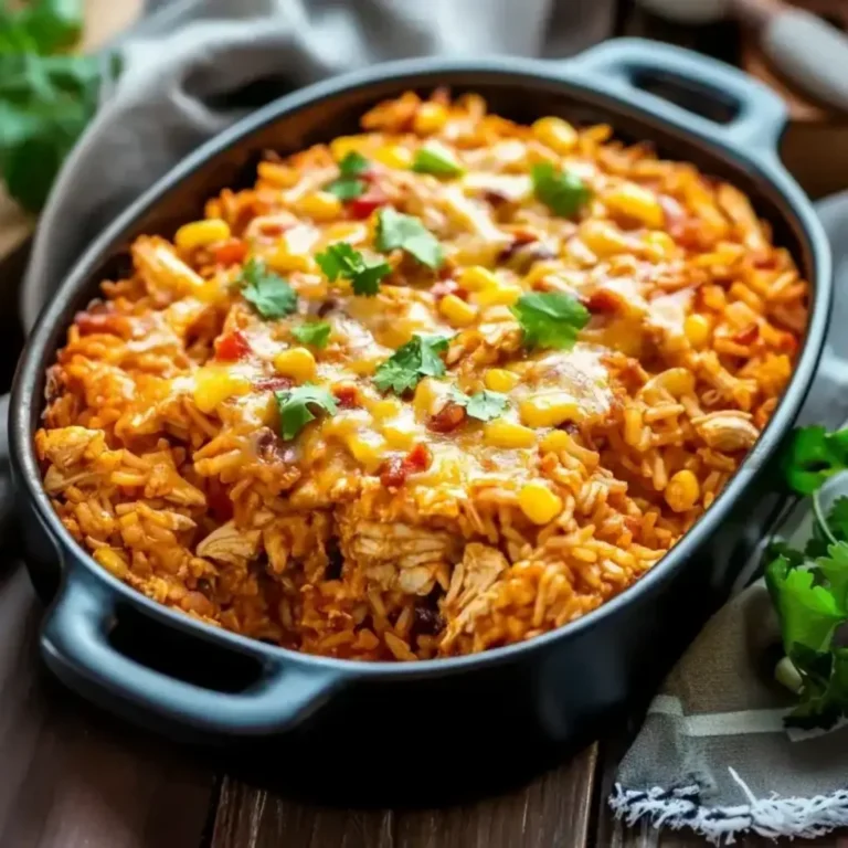 Chicken Enchilada Rice Casserole