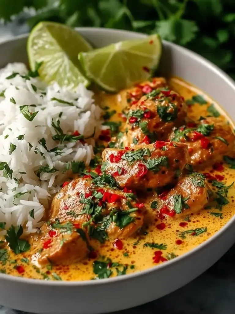 Tropical Coconut Lime Chicken in Golden Curry Sauce