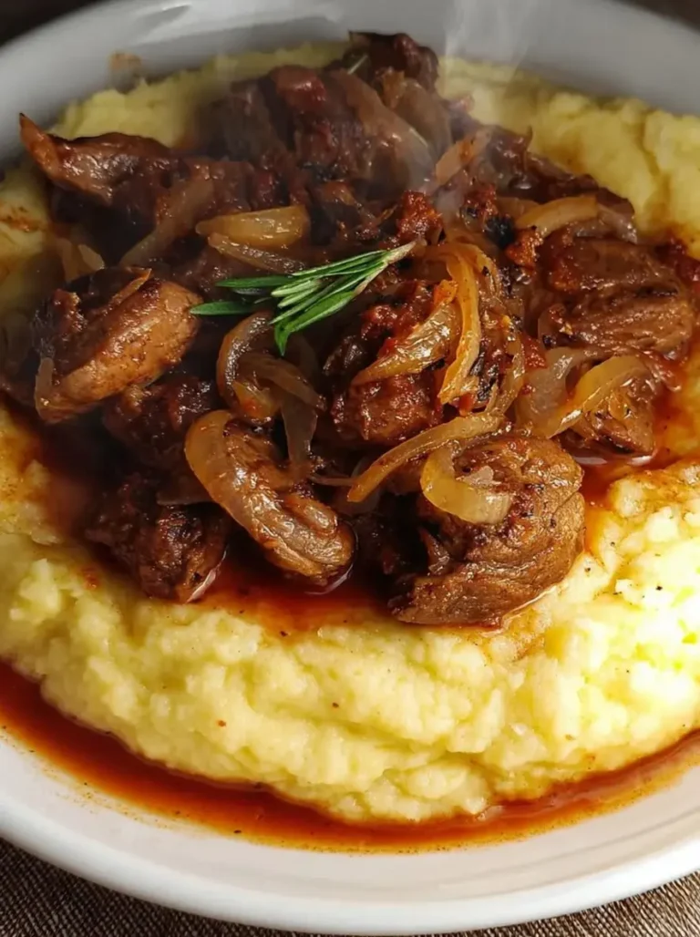 Tender Beef Liver with Paprika Onion Gravy