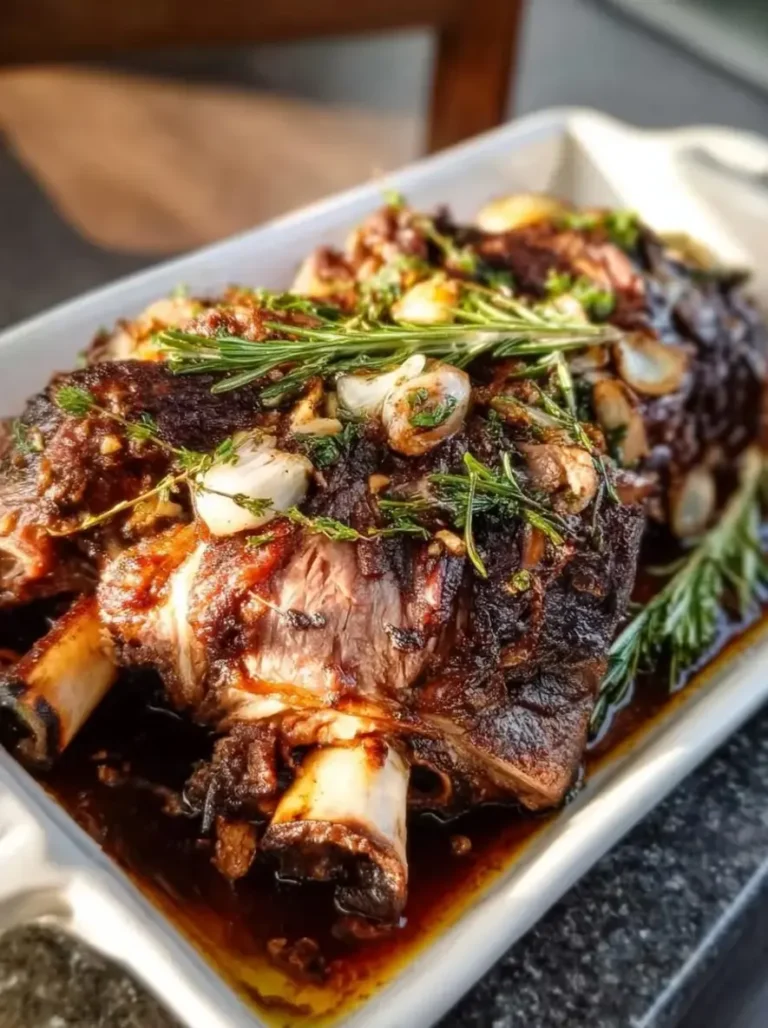 Rustic Fall-Apart Lamb Shoulder with Rosemary Garlic