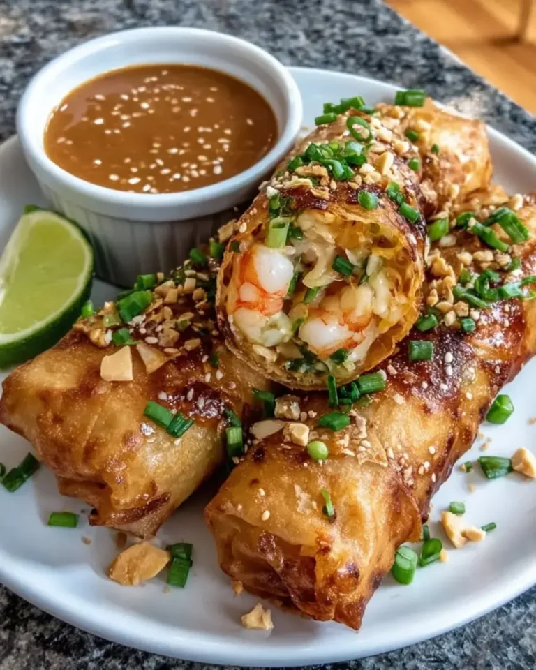 Crispy Rice Paper Shrimp Rolls with Garlic-Sriracha Crema
