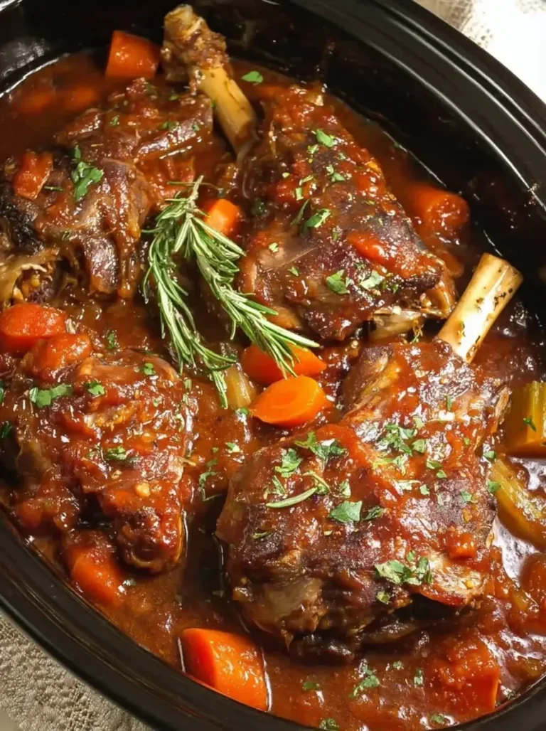 Rustic Wine-Braised Lamb Shanks with Velvety Gravy