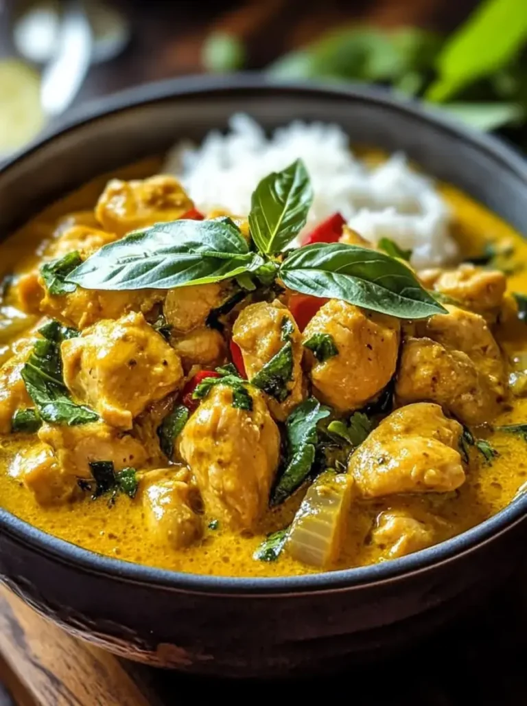 Creamy Slow-Cooked Thai Yellow Curry Chicken Recipe