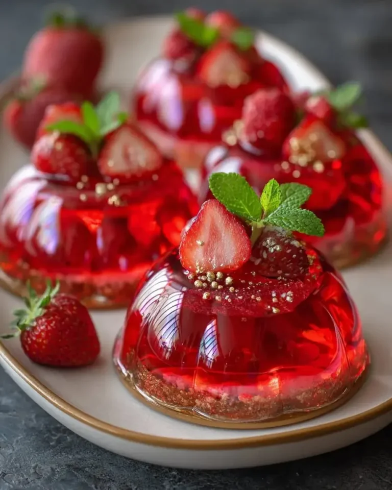 Perfect Mirror Glaze Strawberry Domes with Vanilla Core