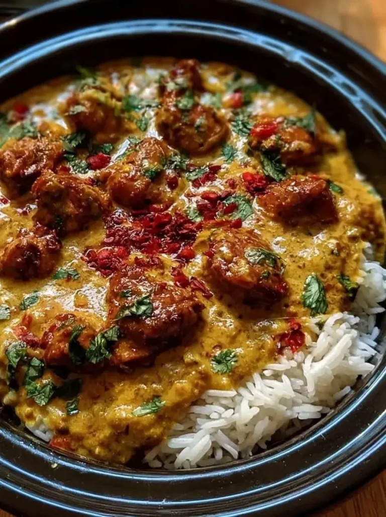 Slow-Simmered Coconut Chicken Curry with Fiery Red Chilies