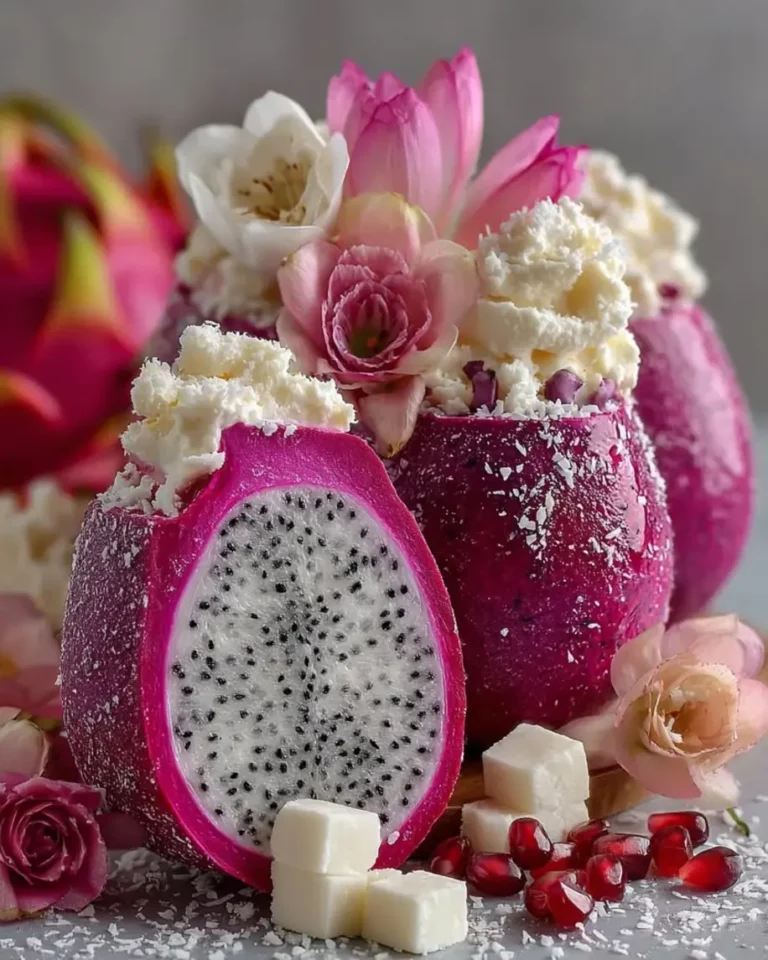 Pink Dragon Fruit Coconut Dream Bombs with Crystal Shell