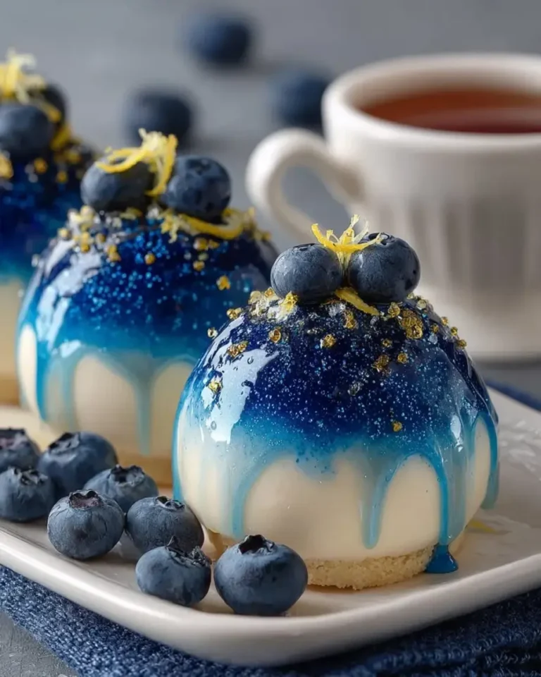 Luscious Aurora Lemon Blueberry Velvet Domes Recipe