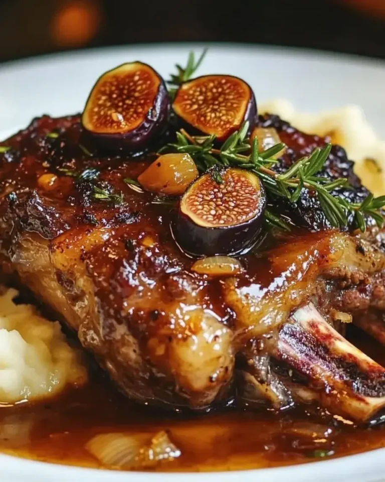 Fall-Apart Lamb Shanks with Rich Fig-Balsamic Reduction