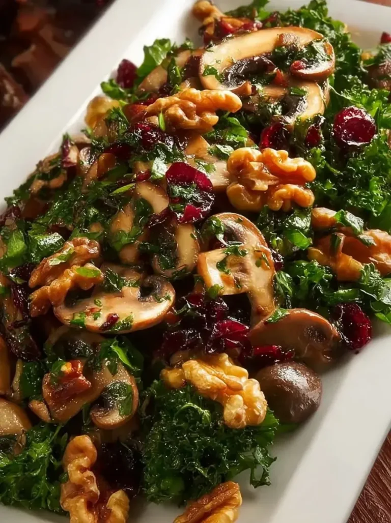 Rustic Herb-Roasted Mushroom Salad with Walnuts Recipe
