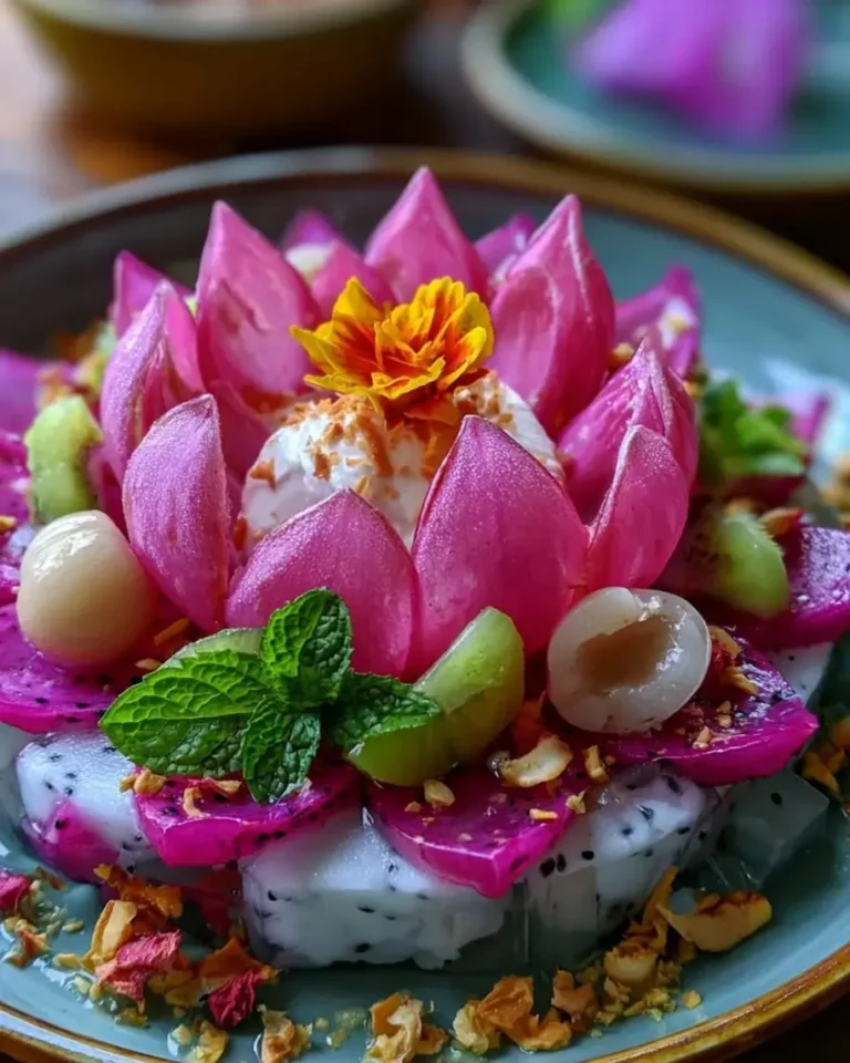 Pink Dragon Fruit Crystal Lotus Blossoms Recipe