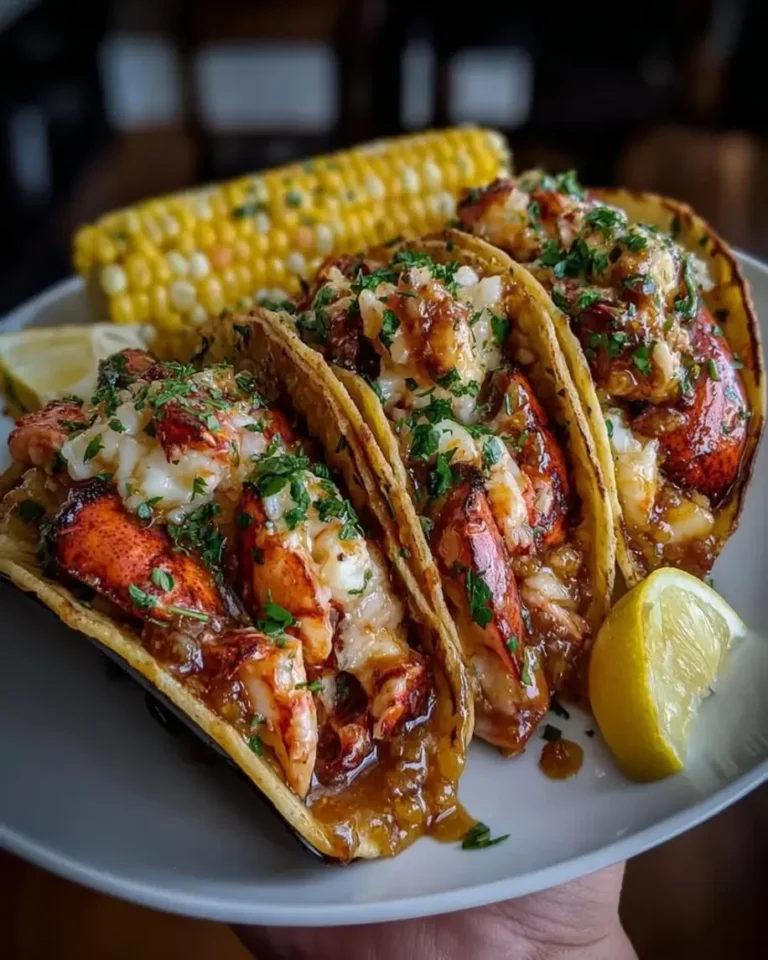 Brown Butter Lobster Tacos with Charred Sweet Corn