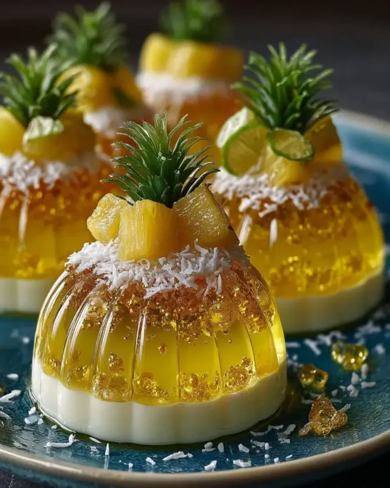 Golden Pineapple Coconut Cheesecake Domes