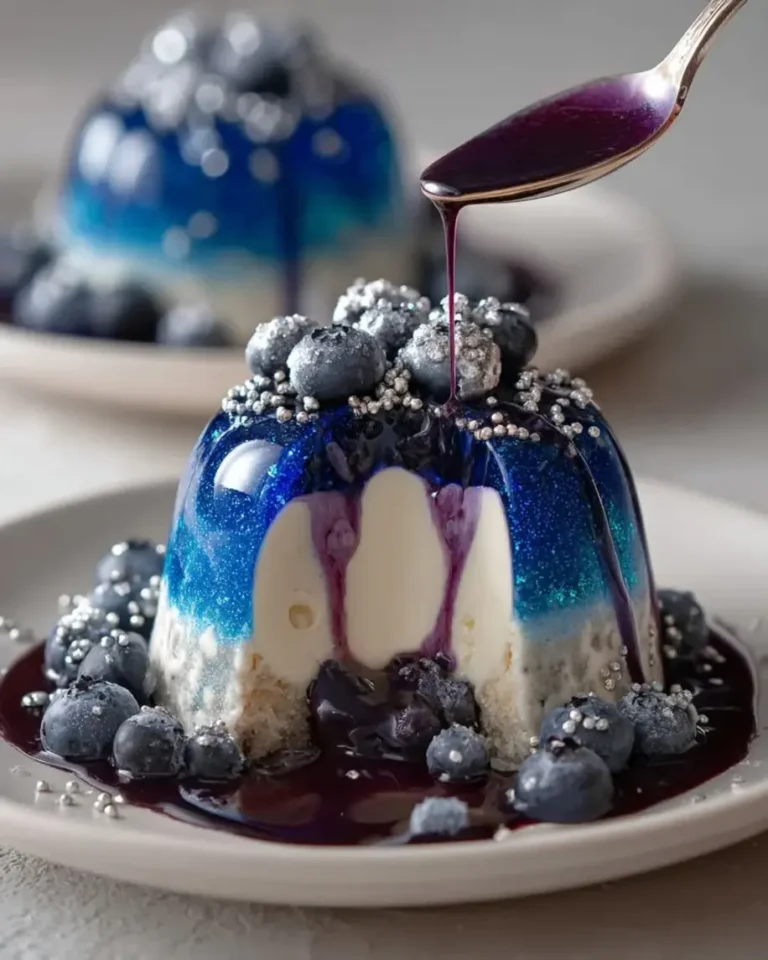Show-Stopping Sapphire Blueberry Vanilla Prism Domes