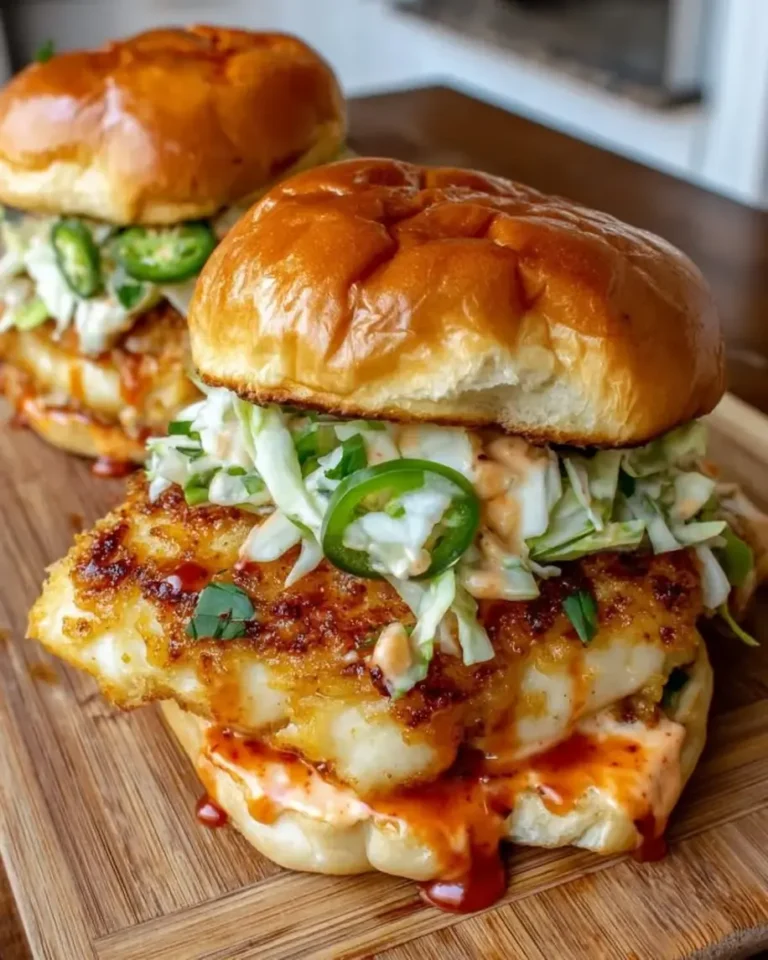 Crispy Cod Sliders with High-Protein Sriracha Crema