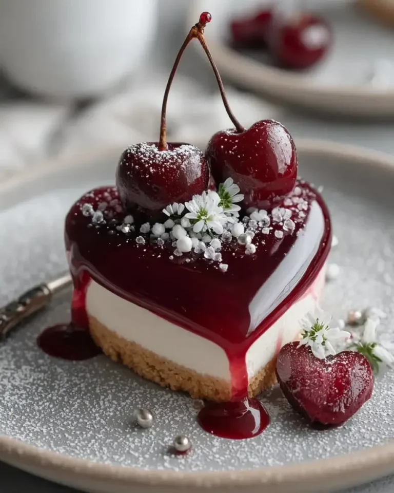 Luscious Cherry Vanilla Silk Mirror Hearts Recipe