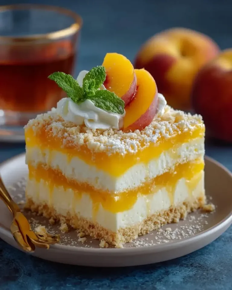 Easy No-Bake Peach Vanilla Moon Slices Recipe