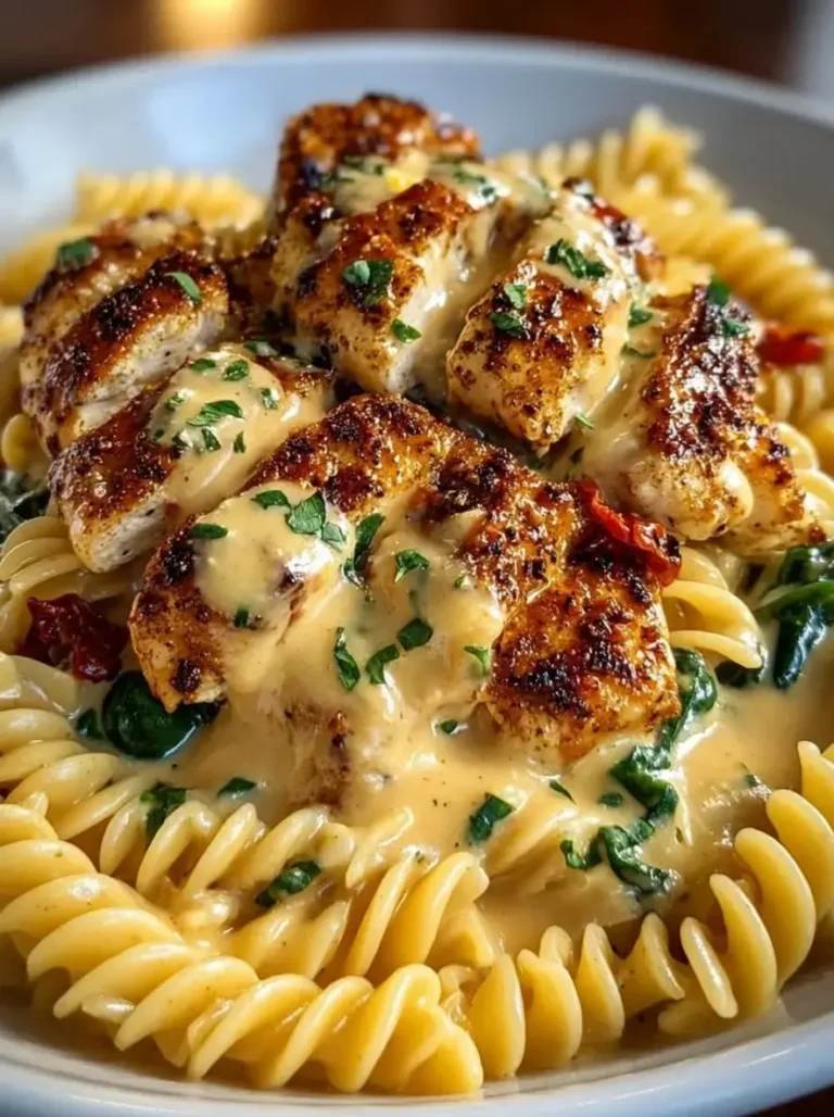 Golden Cajun Chicken Fusilli in Creamy Parmesan Sauce