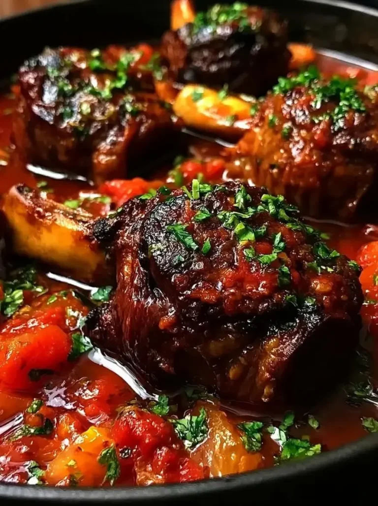Slow-Braised Mediterranean Lamb Chops with Garlic & Rosemary