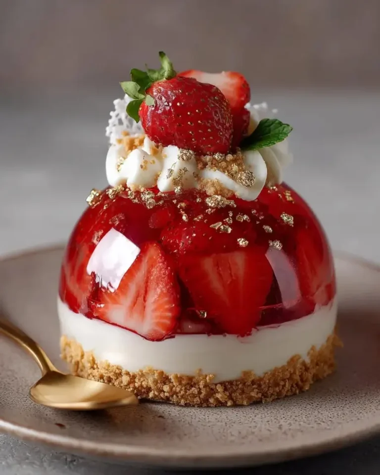 Golden Strawberry Shortcake Crystal Domes Recipe