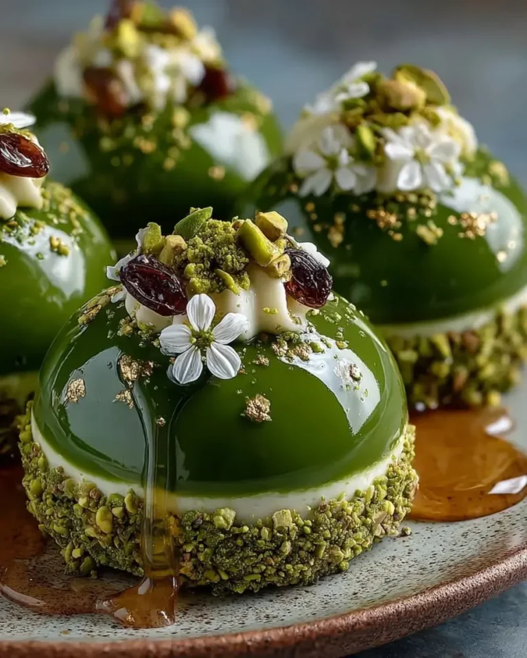 Perfect Pistachio White Chocolate Mirror Domes Recipe