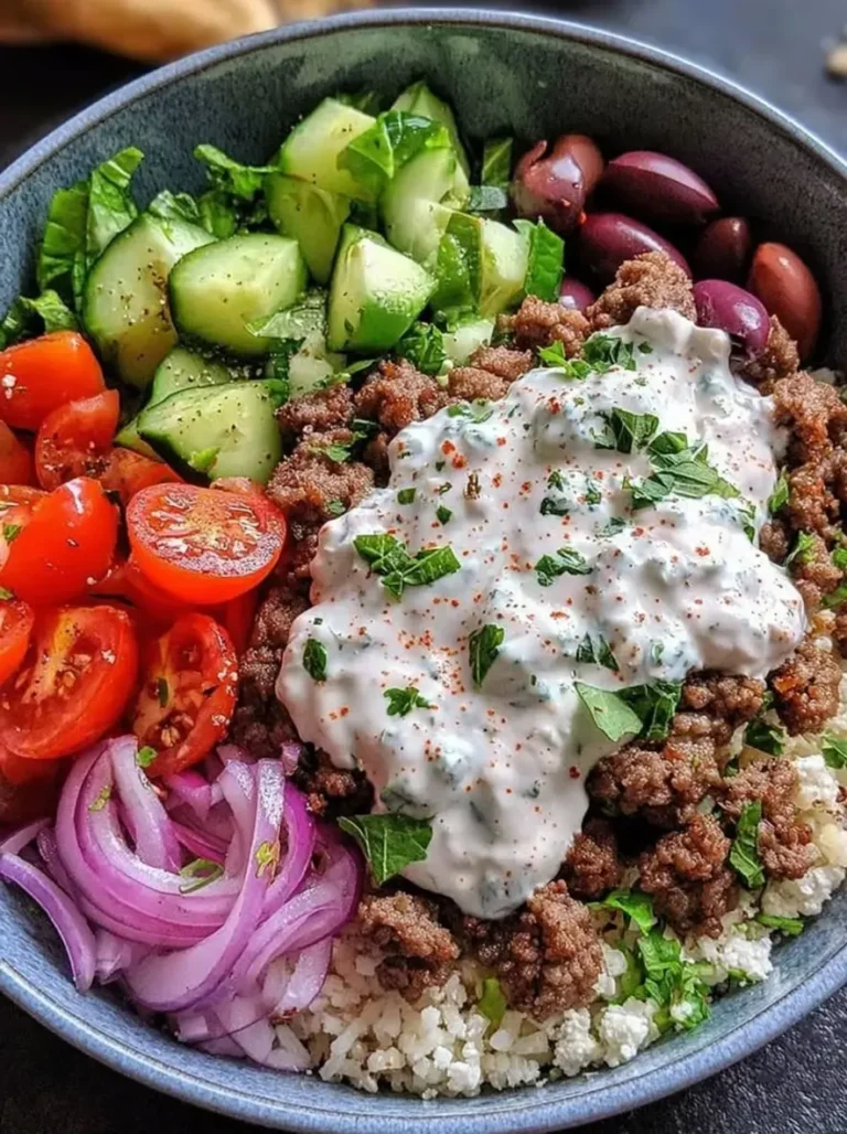 Easy 30-Minute Mediterranean Lamb Gyro Bowls Meal