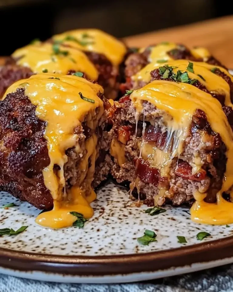 Bacon-Wrapped Cheddar Meatloaf Bombs with Spicy Bang Bang Sauce