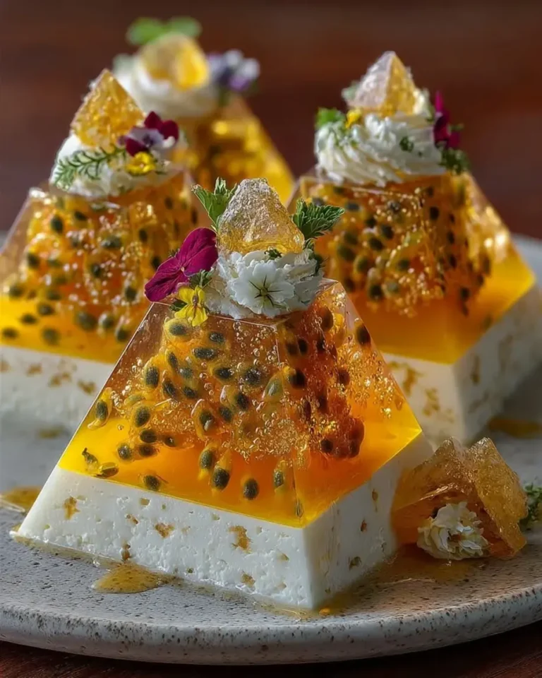 Luminous Golden Passionfruit Cardamom Pyramids
