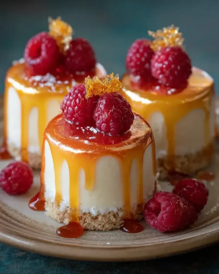Peach Raspberry Velvet Bombs with Golden Mirror Glaze