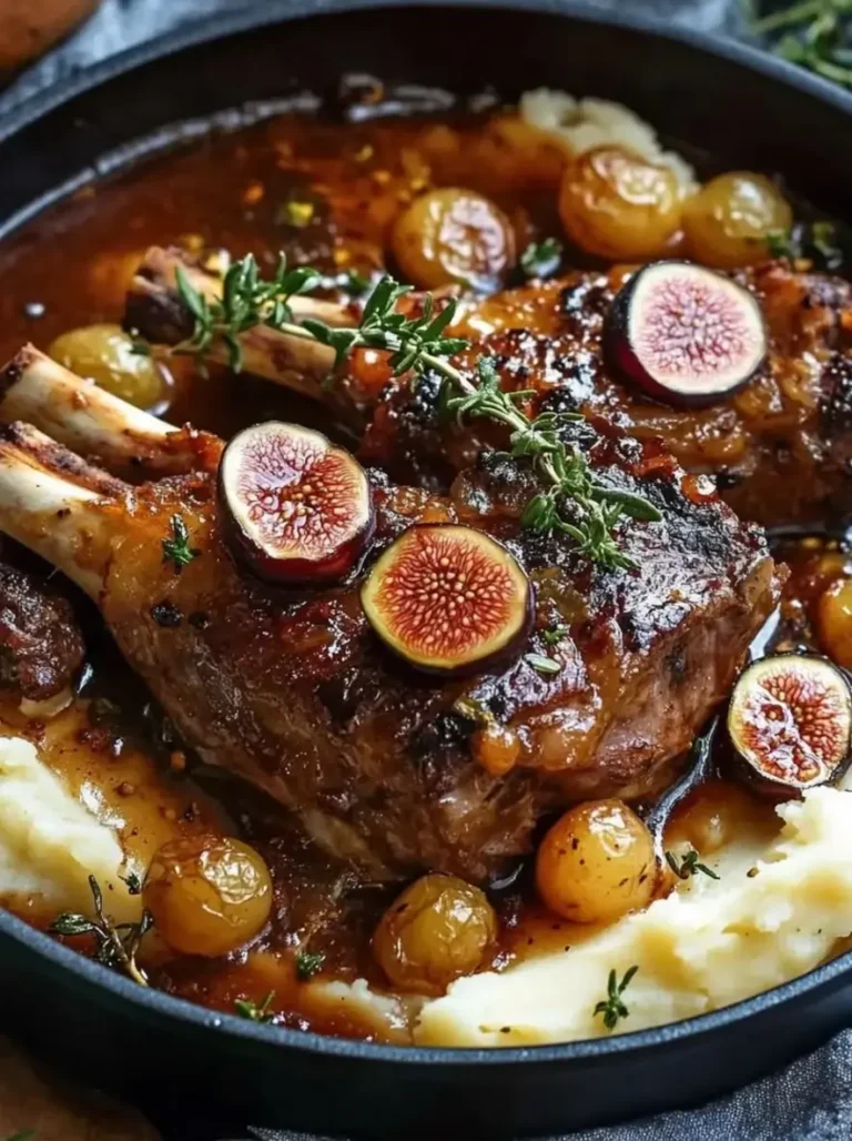 Honey Balsamic Lamb Shanks with Caramelized Figs