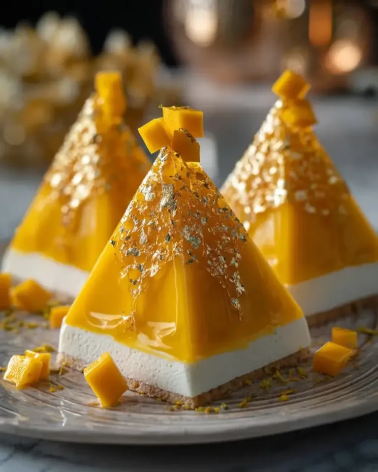Mango Rosewater Dream Pyramids Recipe with Champagne Glaze