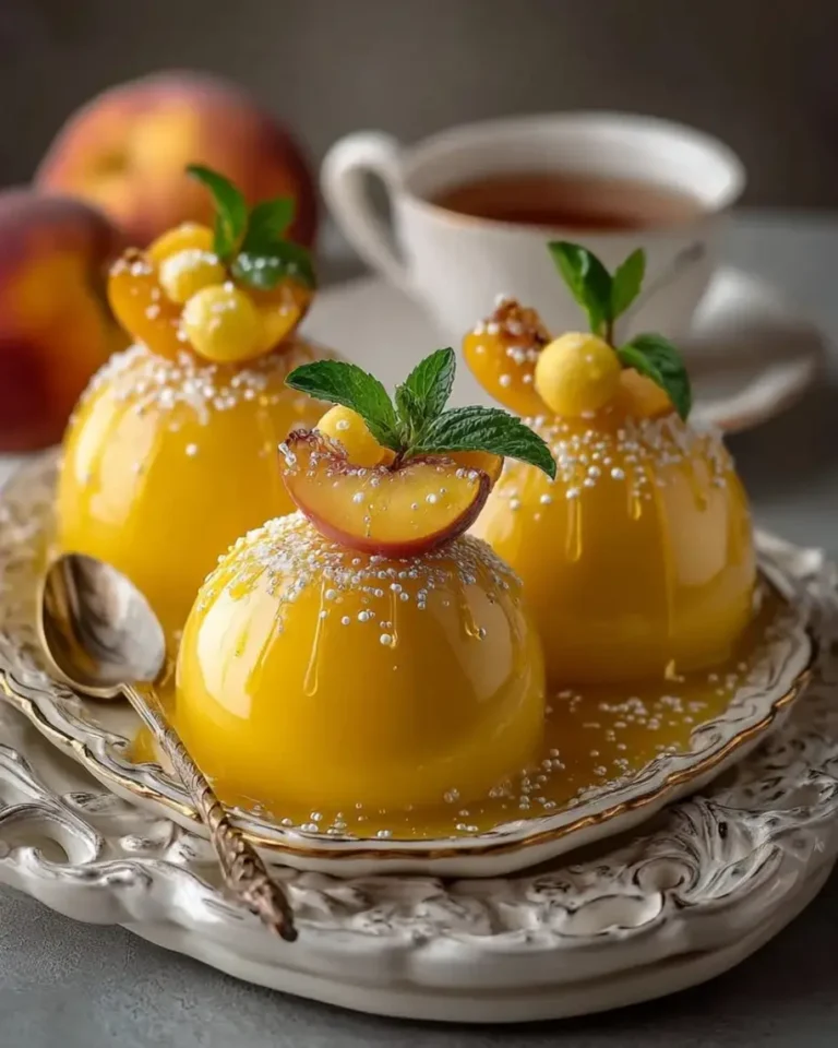 Lemon Peach Dream Bombs with Pearlized Glaze