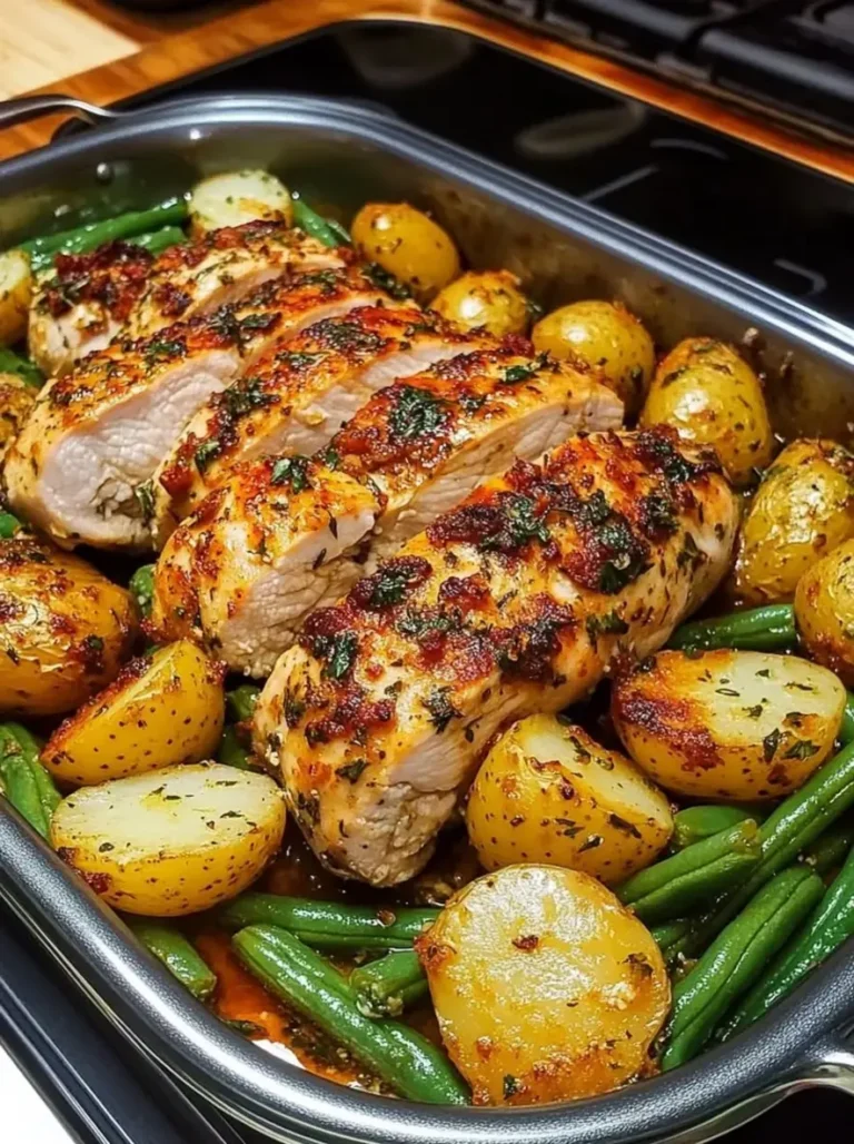 Rustic Garlic Herb Roasted Chicken Sheet Pan Dinner