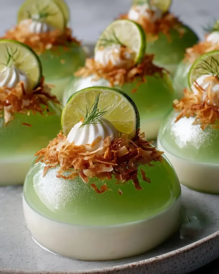 Crystal Coconut Lime Dream Domes – A Shimmering Dessert