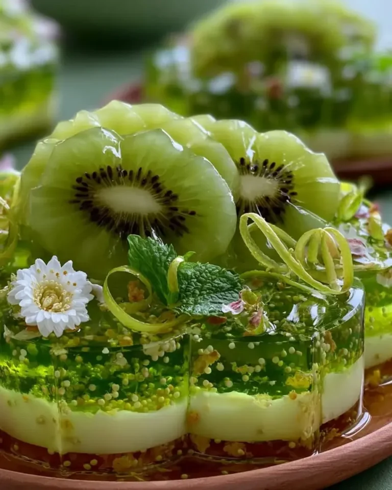 Kiwi Lime Crystal Waterlily Cakes with White Chocolate
