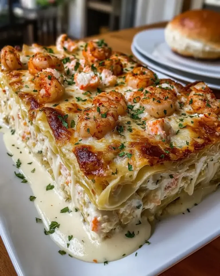 Decadent Creamy Shrimp and Crab Lasagna Recipe