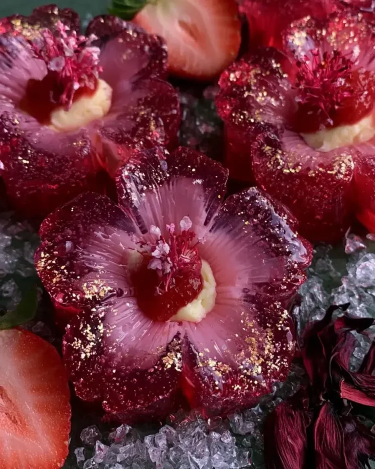 Strawberry Hibiscus Crystal Flowers Dessert Recipe