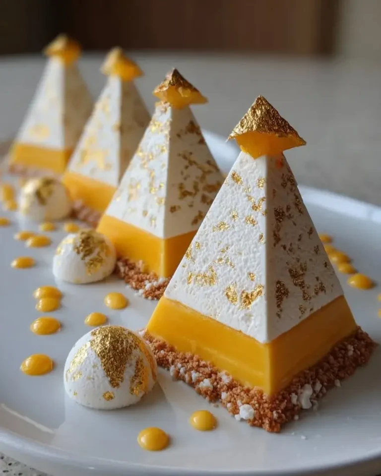 White Chocolate Peach Silk Pyramids Gold Dust Glaze