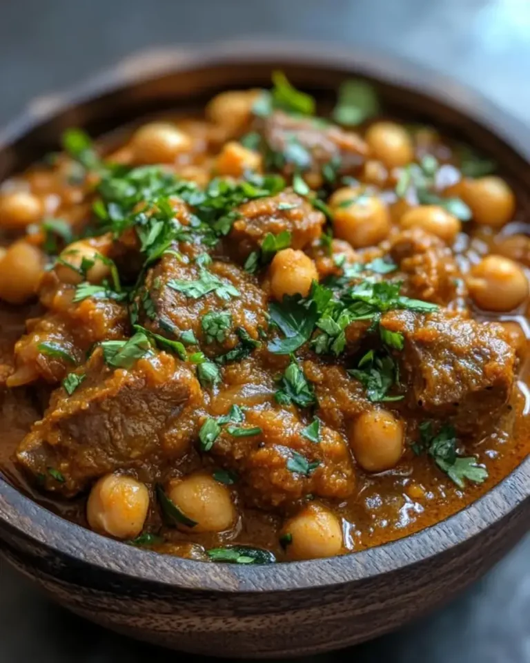 Slow-Cooked Kashmiri Lamb Rogan Josh with Creamy Chickpeas