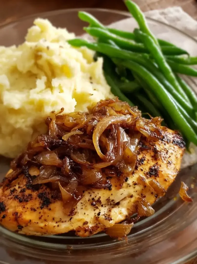 Golden-Seared Herb Chicken with Sweet Caramelized Onions
