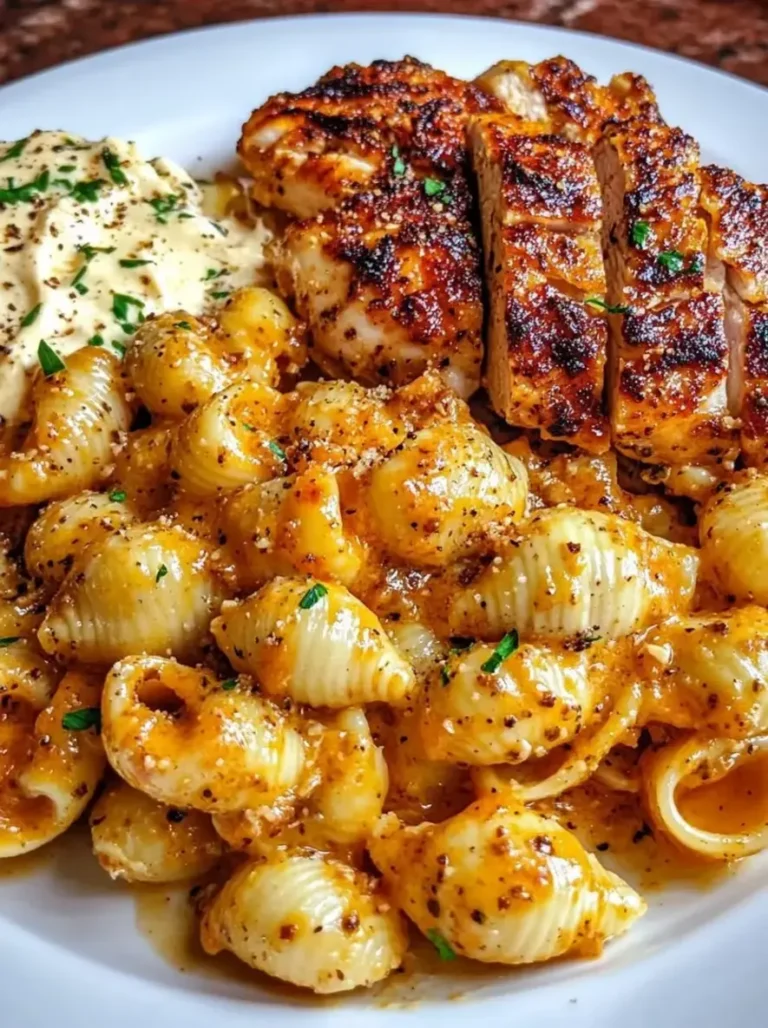Blackened Cajun Chicken with Creamy Pasta Shells